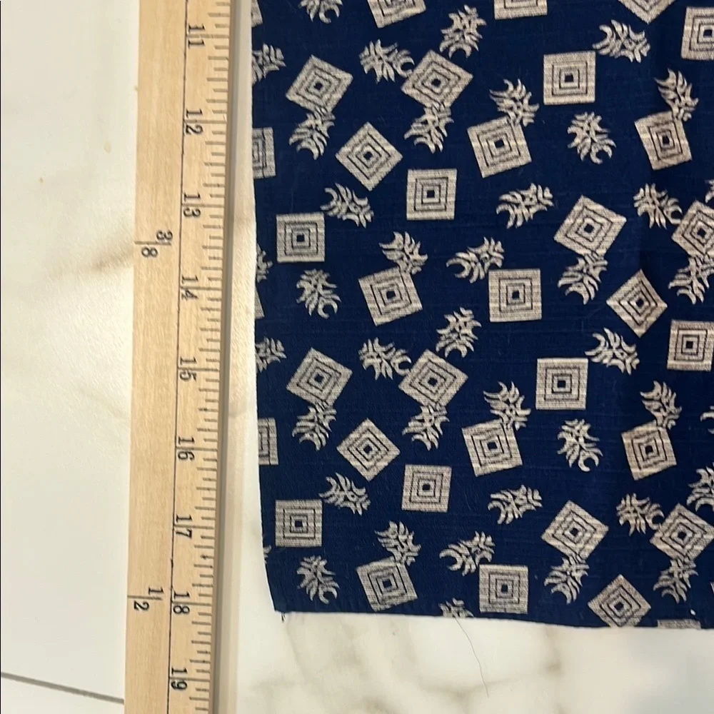 Blue Scarf with global  Pattern